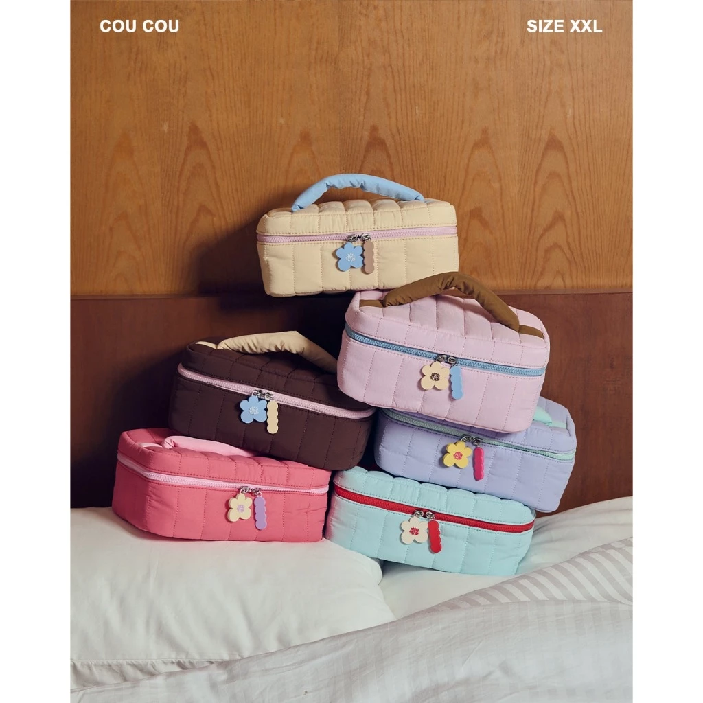 CROSS CULTURE - COU COU XXL MAKEUP BAG กระเป๋าเครื่องสำอางค์ไซส์ใหญ่ คู่สีน่ารัก
