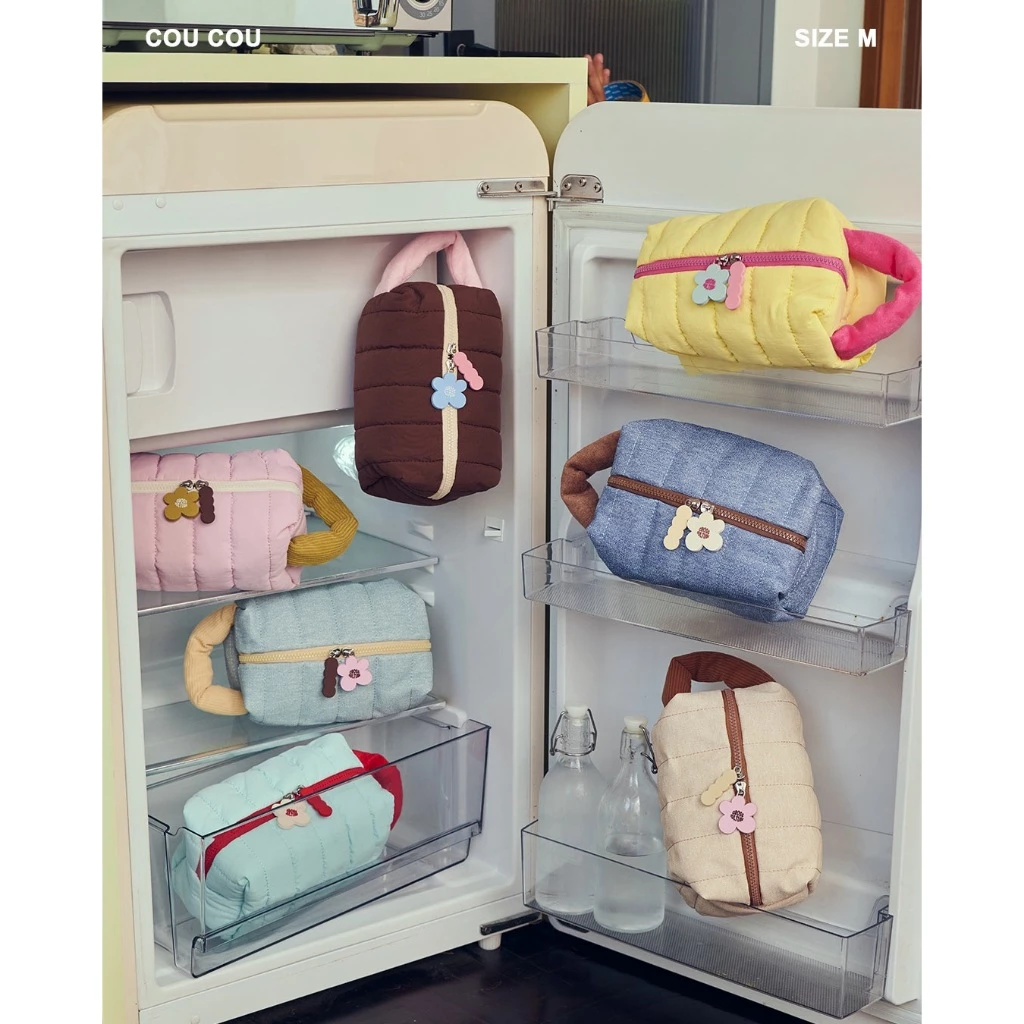 CROSS CULTURE - COU COU MAKEUP BAG SIZE M กระเป๋าเครื่องสำอางค์ไซส์กลาง คู่สีน่ารัก