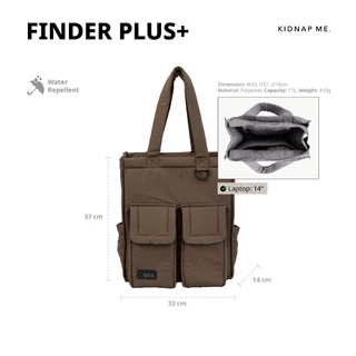 กระเป๋าผ้าร่ม สะพายไหล่ กันละอองน้ำ หนานุ่ม เบา ใส่ของ Laptop iPad Tablet FINDER PLUS+ BAG KIDNAP ME.