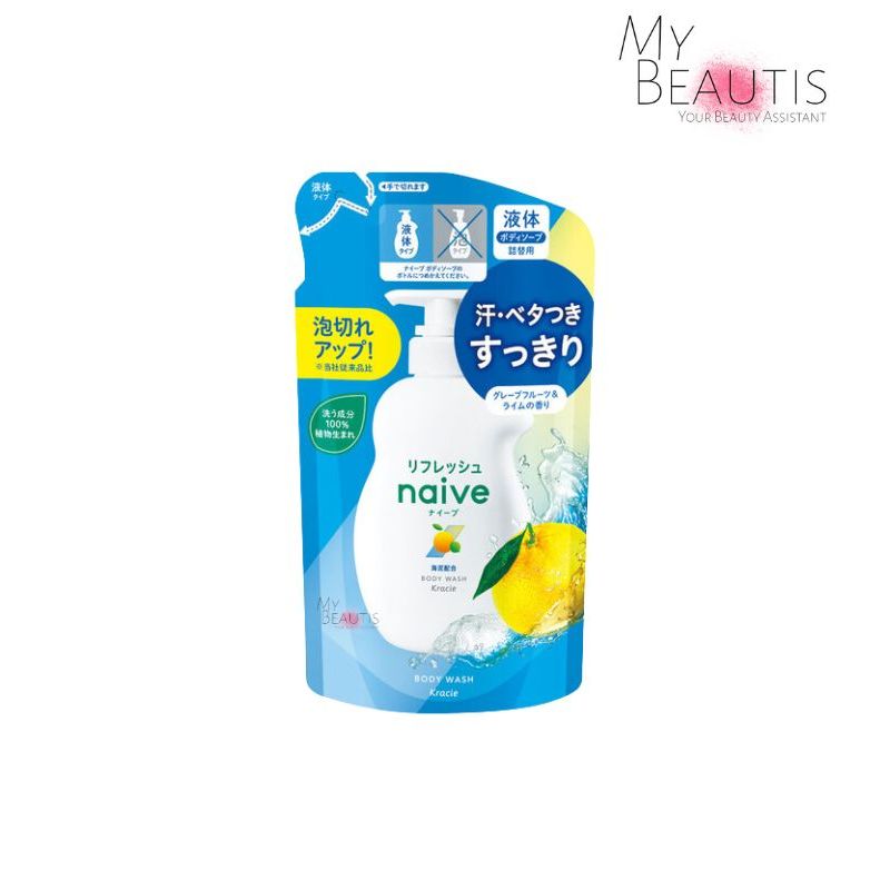 KRACIE NAIVE REFRESH BODY WASH 380ml.