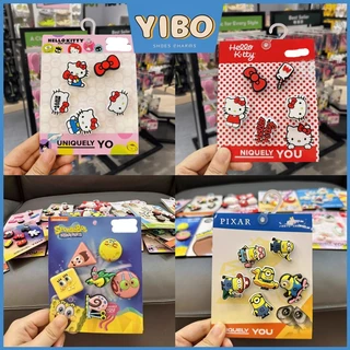 <จัดส่งในท้องถิ่น>YIBO shoes charms ซิลิโคนนุ่ม ลายการ์ตูนอิสระ DIY ตกแต่งรองเท้าและกระเป๋ามีรู ถอดเปลี่ยนได้ กันน้ำ