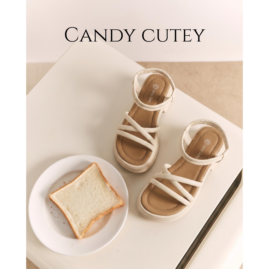 Candy Cutey รองเท้าแตะรัดส้น โดดเด่นด้วยดีไซน์สายรัดหน้าเท้าแบบไขว้ที่ให้ลุคที่ดูทันสมัยและโฉบเฉี่ยว รูปที่ 9