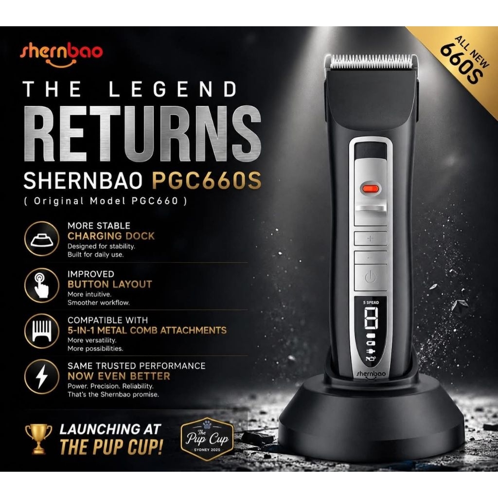 Shernbao Clipper รุ่น PGC-660 (New Model ไม่มีใบรองหวี)