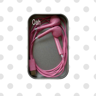 [พร้อมส่ง] Oah Type-C Polka Dot Earphones หูฟังสายลายจุด 🎧