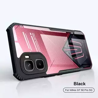 Infinix GT 50 Pro 5G/Infinix GT 50Pro(ส่งในไทย)เคสกันกระแทกขอบสีหลังใสInfinix GT50 Pro 5G/infinix GT 50 Pro 5Gตรงรุ่น