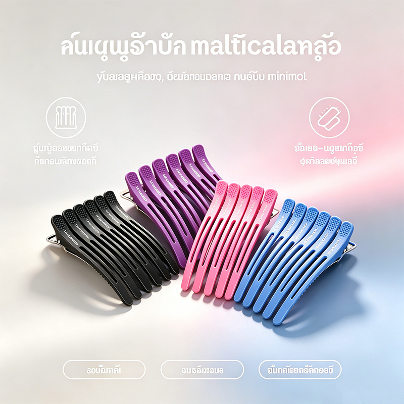 กิ๊บติดผมทรงปากเป็ดไร้รอยต่อ สีสันสดใสคล้ายยางลบ กิ๊บติดผมหน้าม้าด้านข้างสำหรับเด็กผู้หญิงและนักเรียน กิ๊บจัดแต่งทรงผมไร