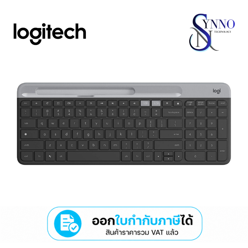คีย์บอร์ดไร้สาย KEYBOARD WIRELESS LOGITECH รุ่น K580 SLIM MULTI-DEVICE  (GRAPHITE) (EN)