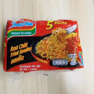 มาม่าอินโดหมี่ บะหมี่กึ่งสำเร็จรูป หมี่ โกเรง รสไก่สูตรเผ็ด (แพ็ก 5 ห่อ)
