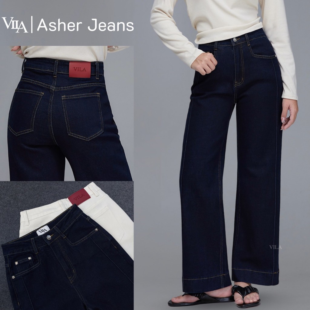 VILA l VJ02 Asher Jeans กางเกงยีนส์ทรงกระบอก