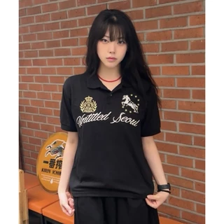 [ PRE-ORDER ] UNTITLED SEOUL UNTITLED CREST POLO CROPPED SHORT SLEEVE