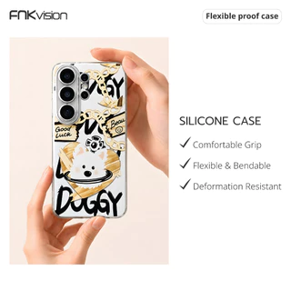 FNKvision เคสใสไม่เหลือง สำหรับ Samsung Galaxy S21 S22 S23 S24 S25 S26 Ultra A56 A07 Note 20 Ultra A35 A55 A54 A36 A26