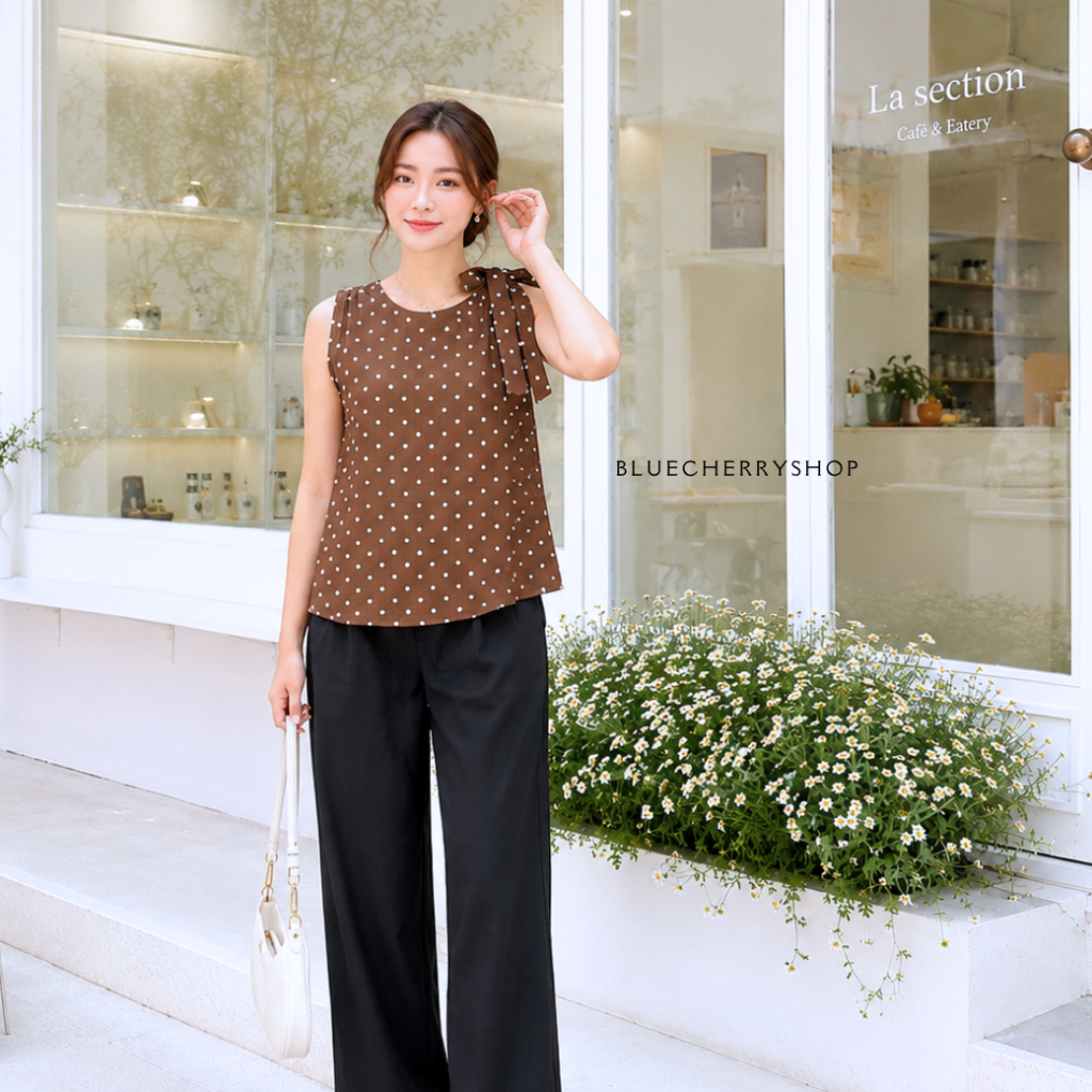 เสื้อแขนกุดสวยเหมือนสั่งตัด วีวี่ มีไซส์ 36 38 40 42 44 รูปที่ 5