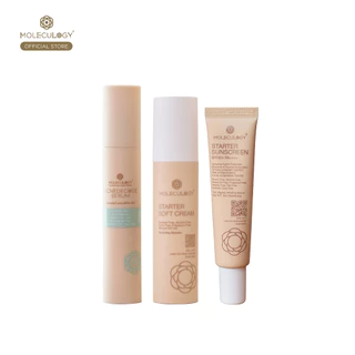 Moleculogy [Set 3 ชิ้น] AcneDecode Serum (50ml) + Starter Soft Cream (50g) + Starter Sunscreen SPF50+ PA++++ (30g)