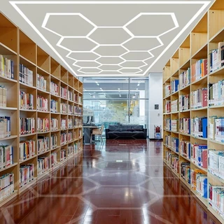 โคมไฟเพดานรังผึ้ง LED อเนกประสงค์ ความสว่างสูง 6500K ป้องกันน้ำฝุ่น IP65 เหมาะฟิตเนส สตูดิโอ ร้านซ่อมรถ