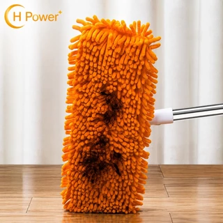 🔥 H Power 🔥 ไม้ถูพื้นไมโครไฟเบอร์ พร้อมด้ามยืด-หดได้ หมุน 360° ทำความสะอาดง่าย ใช้งานได้ทั้งพื้นแห้งและพื้นเปียก ZA-001