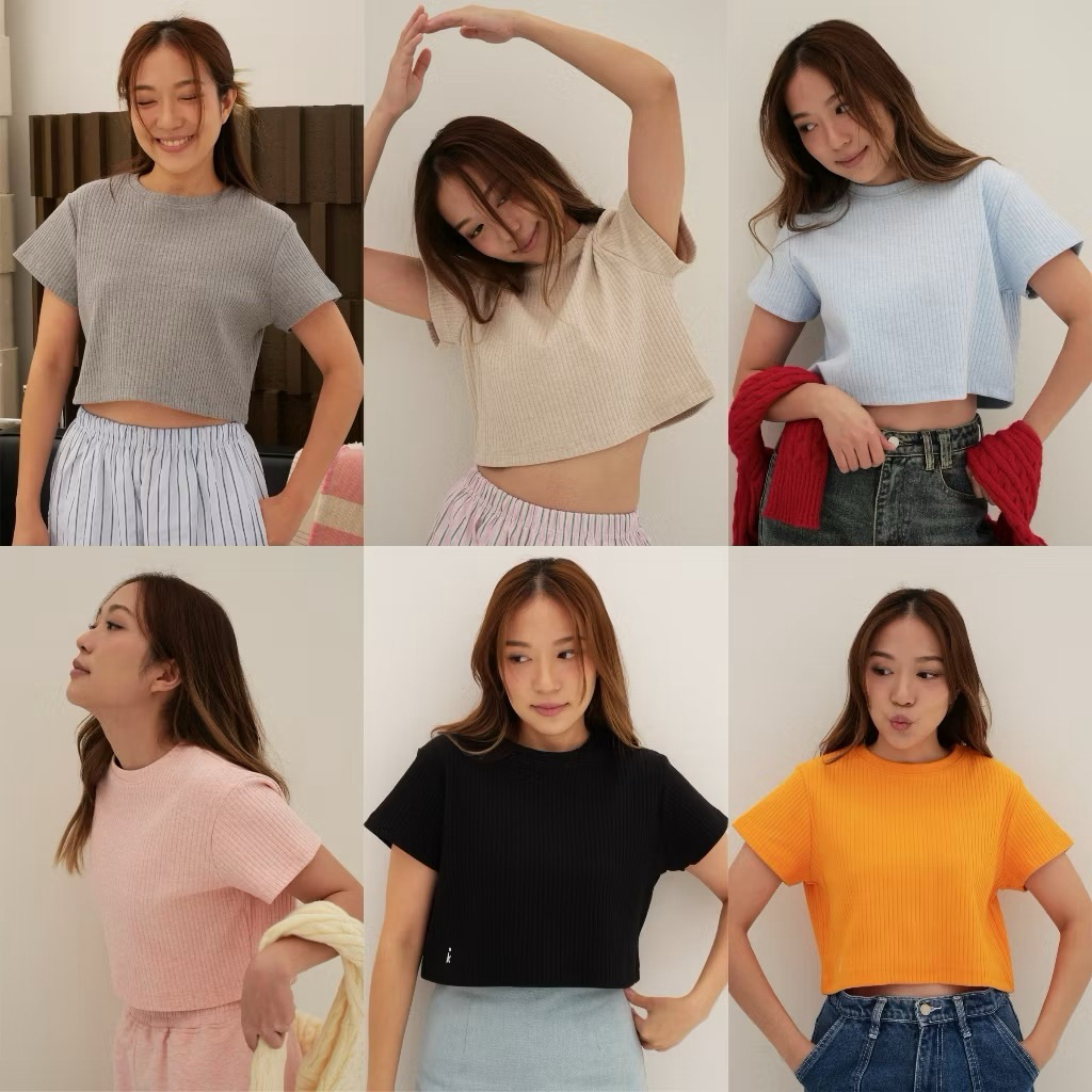 Kudsun Official - Ribbed Crop Tee🫐