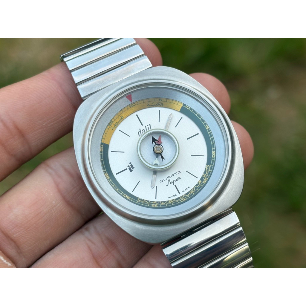 Dalil Compass Watch ปี1980s  5031 UTC-SK Qibla Finder Vintage Quartz Swiss Made Rare