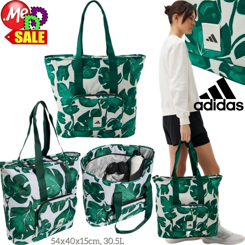 Adidas - ใหม่ กระเป๋าหิ้ว/สะพายขนาดใหญ่ เทรนนิ่ง/ช้อปปิ้ง ADIDAS CANVAS SPORTS TRAINING TOTE BAG JD2
