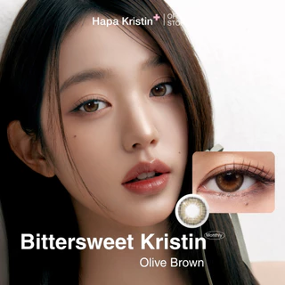 HapaKristin คอนแทคเลนส์ รายเดือน รุ่น Bittersweet สี Olive Brown (2pcs/box) มีค่าสายตา Contact Lens
