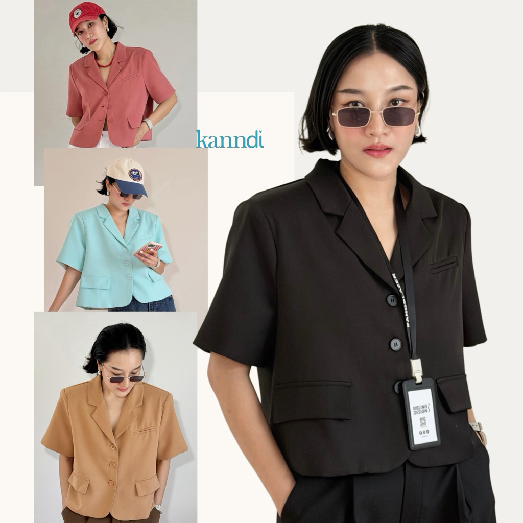 Tulips P14 (แขนสั้น ครอปตัวไม่สั้น)ทรงใส่ง่าย