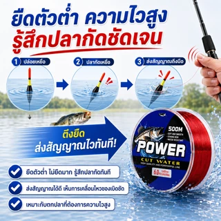 สายเอ็นตกปลาไนลอน 2LB - 40LB สําหรับตกปลา ยาว 500 เมตร 100 เมตร ทนทานต่อการสึกหรอสูง