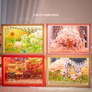 ✨ใหม่✨กล่องดอกไม้ตัวต่อ DIY ของขวัญวันครบรอบ ของขวัญวาเลนไทน์ ตั้งโชว์สวย