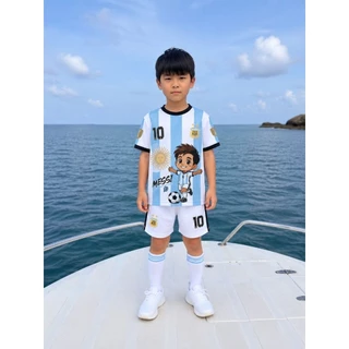 ชุดกีฬาเด็ก ชุดบอลโลก เสื้อแขนสั้น กางเกงขาสั้น ผ้าไมโคร ใส่สบายมาก
