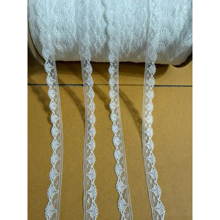ลูกไม้เส้น เนื้อนิ่ม กว้าง 10-12 มิล/20หลา/70บาท