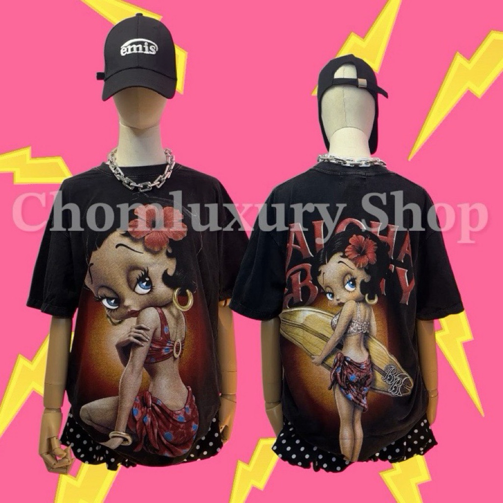 'ꫛꫀꪝ ' เสื้อยืดเบ็ตตี้ฮาวาย กลิตเตอร์วิงค์ๆ รุ่นใหม่!!