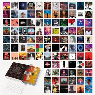 100 แผ่น/ชุดโปสเตอร์ข้ามพรมแดนร้อนขายซีดีเพลงโปสเตอร์โปสเตอร์ตกแต่งผนังสติ๊กเกอร์ (5x5 นิ้ว)