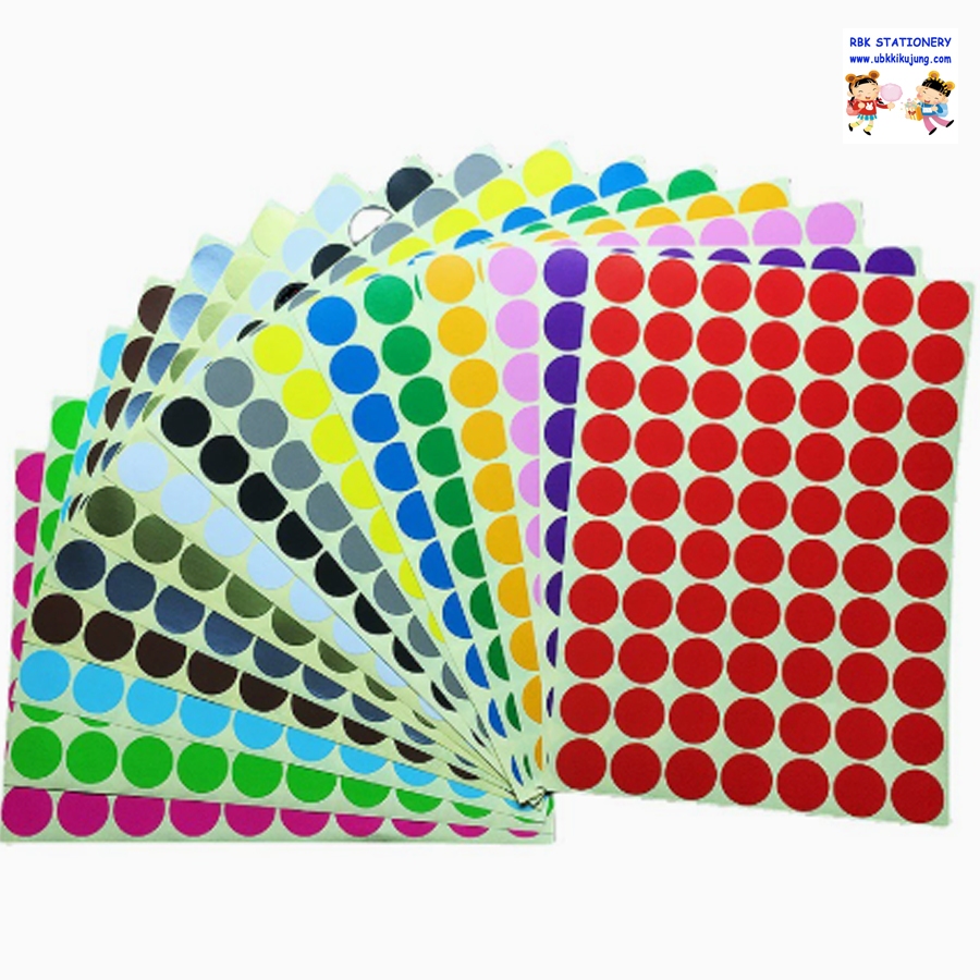 สติ๊กเกอร์วงกลม สติ๊กเกอร์วงกลมสี ขนาด 19 มิล