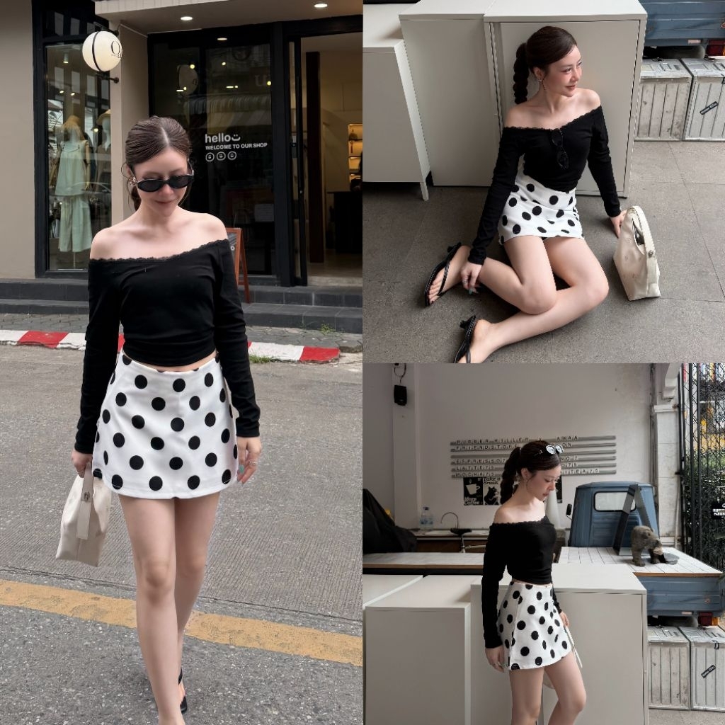 NEW DROP! POLKADOT PANTS กางเกงขากระบอกใหญ่ลายจุด