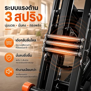เครื่องออกกำลังกาย พับเก็บได้ Stepper Cardio เครื่องปีนเขาแบบยิม เครื่องเดินบันไดในบ้าน พับเก็บได้
