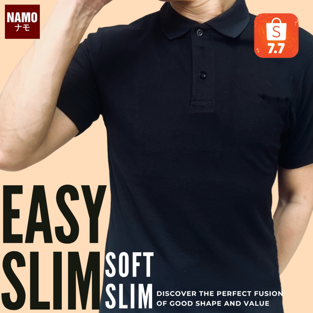 7.7ลดคุ้ม🔥เสื้อโปโล รุ่น EasySlim ชาย หญิง หุ่นดีง่ายๆ ไม่ยับ ไม่ย้วย ไม่ต้องรีด ผ้าSoftTouch ทรงสวย แขนปล่อย นุ่ม