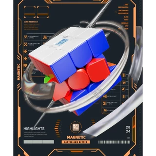 (ส่งไว) รูบิคแม่เหล็ก โมยู 3x3 Moyu 3M V2 Meilong กล่องสีดำ 3M 4M Rubik Cube Magnetic มีแม่เหล็ก หมุนลื่น ของแท้