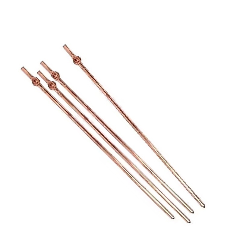 แท่งกราวด์โหลด Ground Rod ขนาด 100cm.เหล็กเคลือบชุบทองแดง ต่อสายดิน ติดตั้งง่าย ปลอดภัยทุกการใช้งาน คุณภาพเยี่ยม**