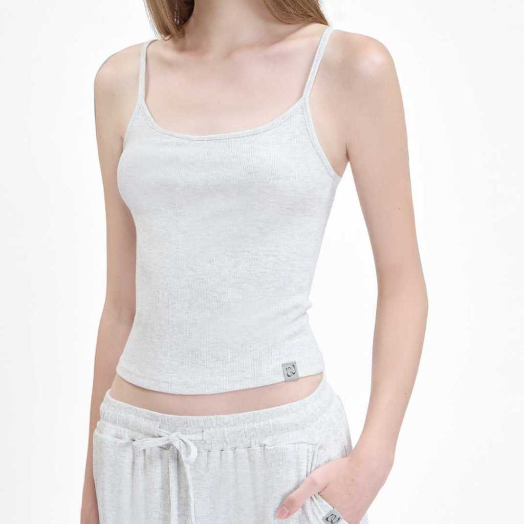 Withit Rib Camisole with Leather Patch เสื้อสายเดี่ยว- TPW01815