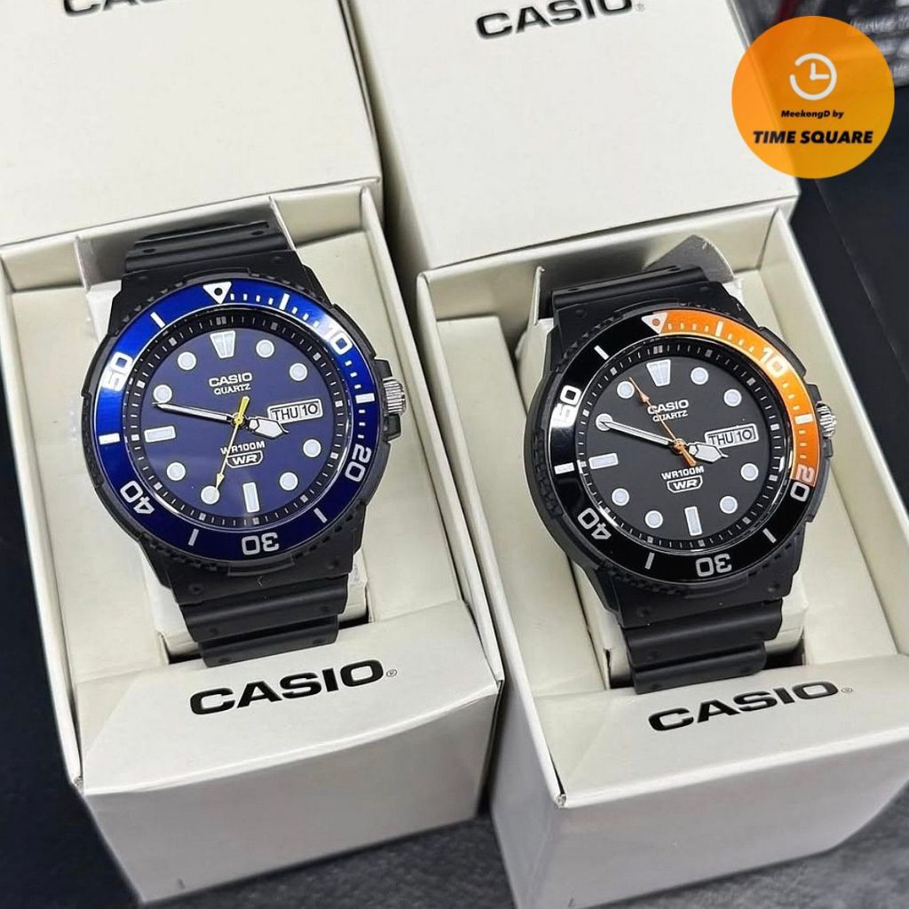 CASIO MRW-230H หน้าปัด44มม. นาฬิกาชาย กันน้ำ100เมตร สายเรซิน คาสิโอแท้ รับประกันศูนย์1ปี