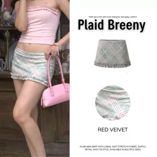 Plaid Breeny Mini Skirt | กระโปรงสั้นลายสก็อต มีซับ ผ้ายืดนุ่ม ใส่สบาย มีไซส์ให้เลือก แต่งระบาย| MURF.BKK | B216