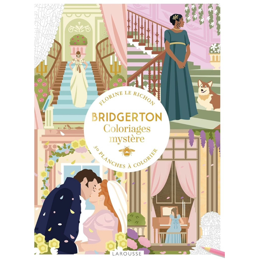 พร้อมส่ง🇹🇭 Bridgerton สมุดระบายสีตามตัวเลข 30ภาพ จาก Florine Le Richon นักวาดภาพประกอบและผู้อำนวยการฝ่ายศิลป์
