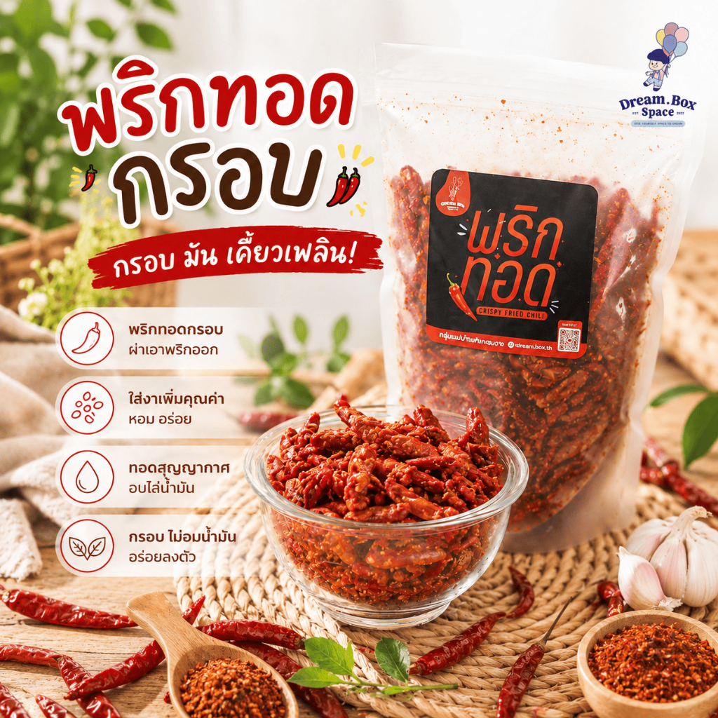 พริกทอดกรอบ SnackChilli 20 รสชาติ กรอบนาน เคี้ยวเพลิน ของกินเล่นสุดแซ่บ