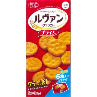 แครกเกอร์ไม่มีไส้ YBC Levin Prime Biscuits ( กล่องใหญ่186g ) แครกเกอร์ จากญี่ปุ่น (9ซองย่อย×6ชิ้น) จากญี่ปุ่น 106001