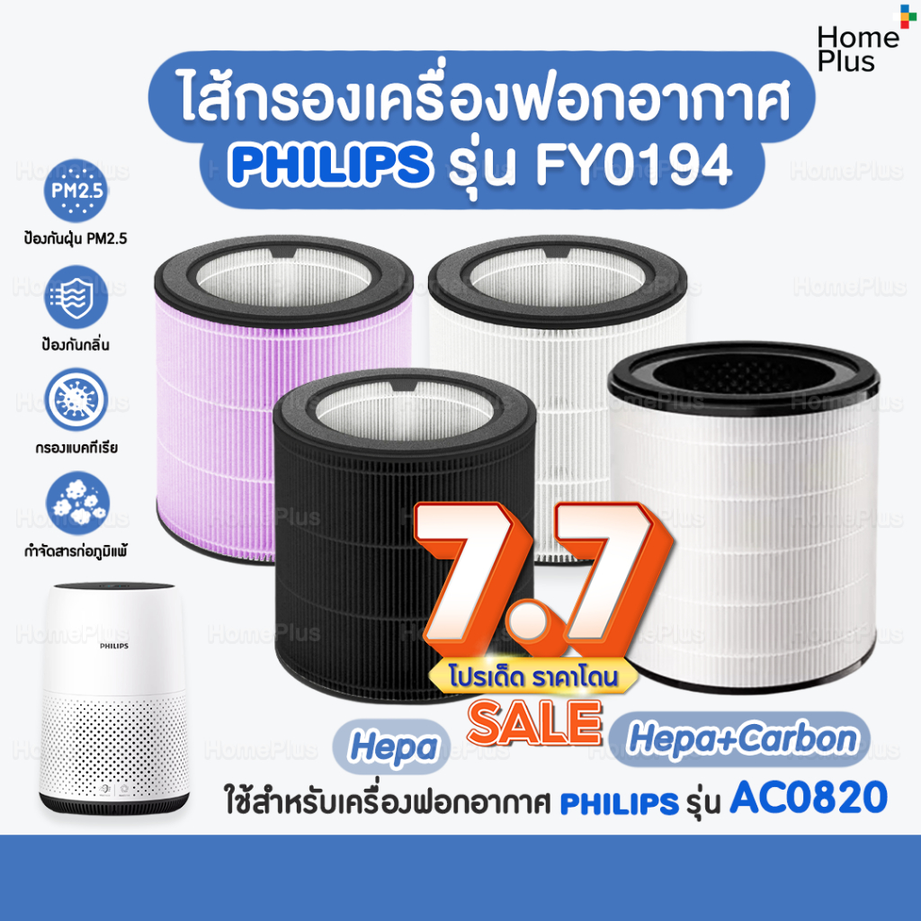 Philips 800i AC0820 / 20 FY0194/ 30 FY0293 / 30 เครื่องฟอกอากาศ ไส้กรองอากาศ HEPA สำหรับเครื่อง