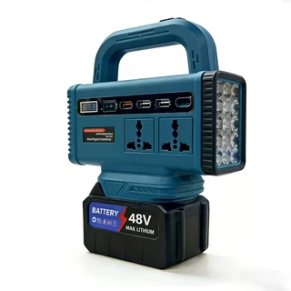 Makita เครื่องแปลงไฟ 300W ไร้สาย Power Inverter DC 21V To 220V สําหรับ Home Application Inverter 3USB แปลงไฟ หม้อแปลงไฟ