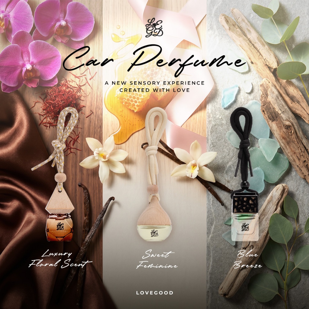 [ LoveGood ] Car Perfume น้ำหอมติดรถยนต์ น้ำหอมใส่กระเป๋า น้ำหอมดับกลิ่น มีให้เลือก 3 กลิ่น