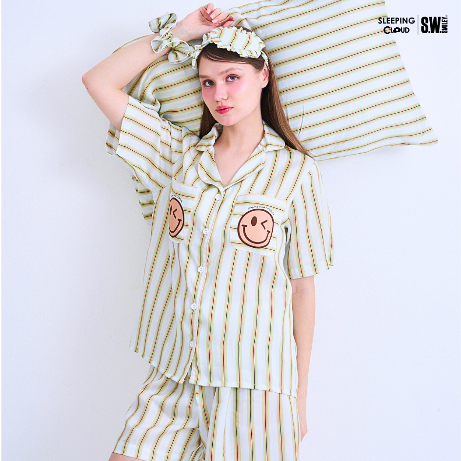 ชุดนอน SLEEPING CLOUD | ชุดนอน 100% LYOCELL ผ้านุ่ม เย็น ใส่สบาย : S.W. Wednesday