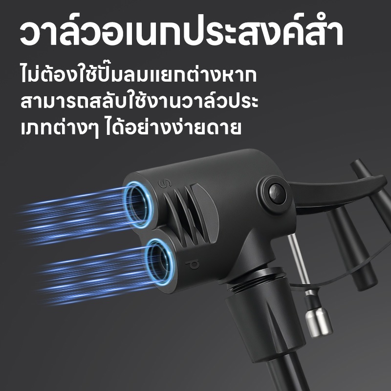 Maybuck Japan สูบลมแรงดันสูง ที่สูบลมสำหรับจักรยานและมอเตอร์ไซค์ แบบพกพา พร้อมมิเตอร์แสดงแรงดันลม รูปที่ 3