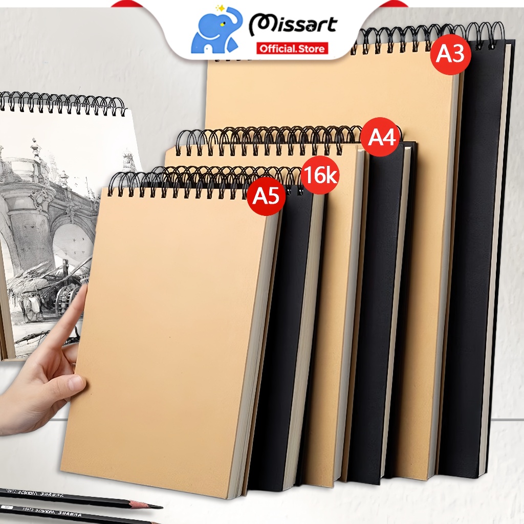 สมุดสเก็ตช์ 60 หน้า (160gsm) A6/A5/16K/A4/8K/A3 ปราศจากกรด ภาพวาด การเขียน กระดาษ อุปกรณ์การเรียน