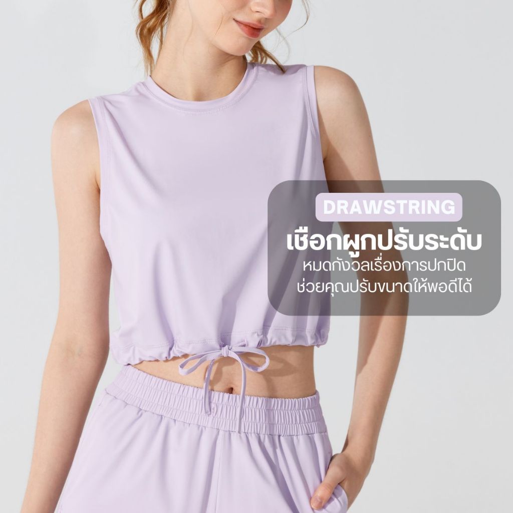 เสื้อกล้ามออกกำลังกายกันแดด UPF50+ ทรงหลวม เนื้อผ้าเย็น รูปที่ 6