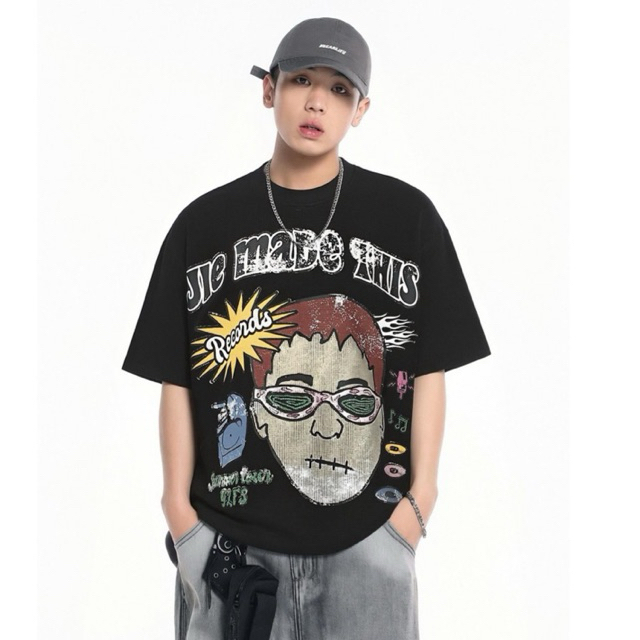 [ส่งด่วน ] Somethingstreet : Deadbeat เสื้อโอเวอร์ไซส์ ผ้าวาฟเฟิล